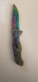 Weed Design Knife Pearlescent