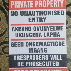 Private Property Board Sign