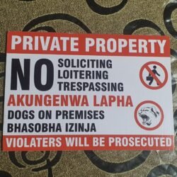 Private Property/ Dogs on Premises