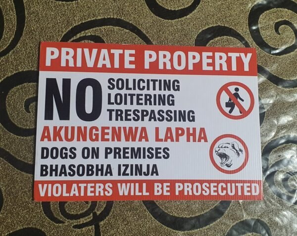 Dogs on Premises Sign