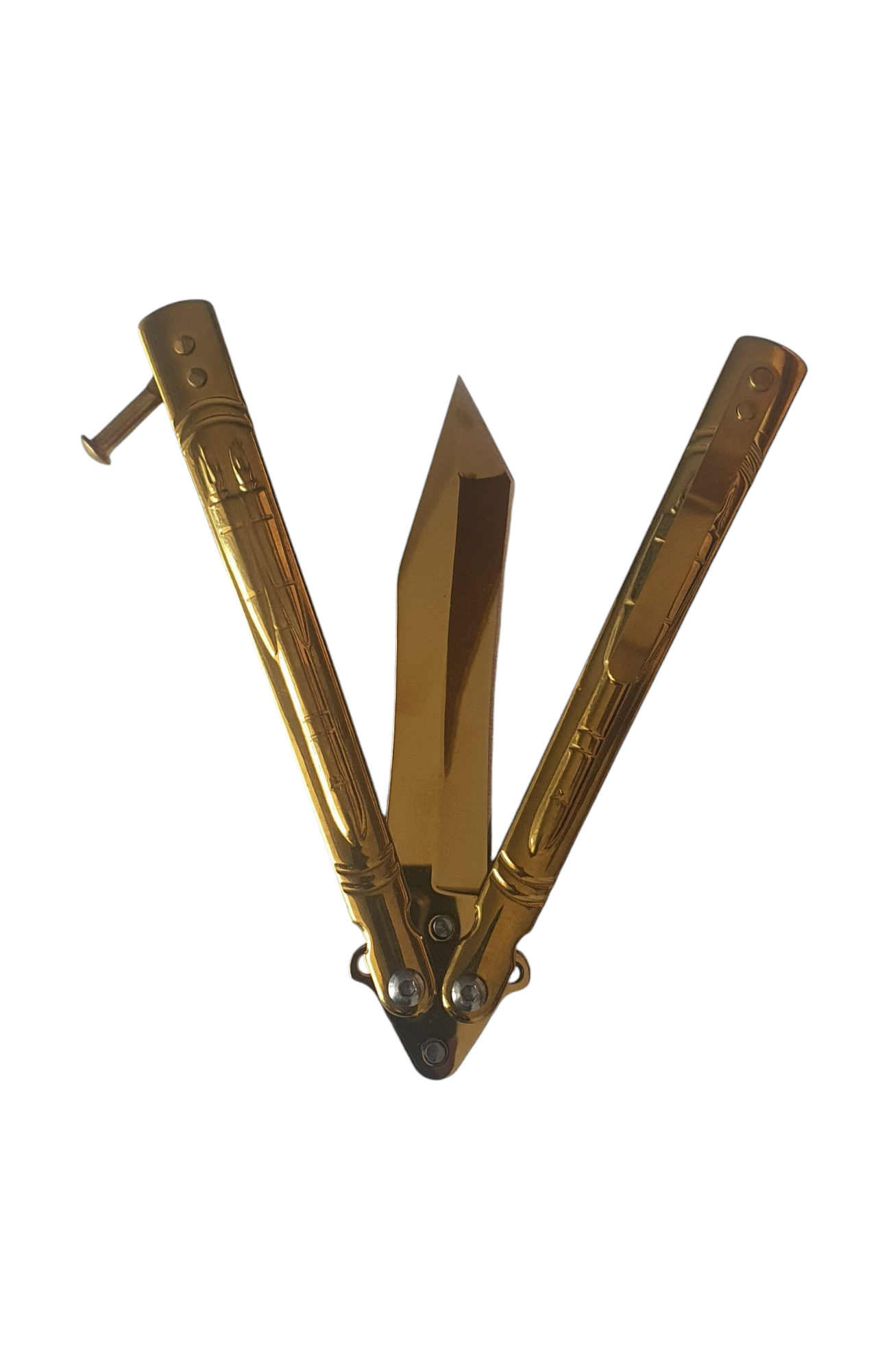 Gold Roncher Butterfly Knife