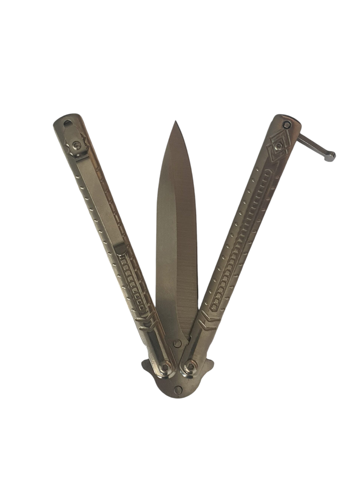 Silver Roncher Balisong Knife