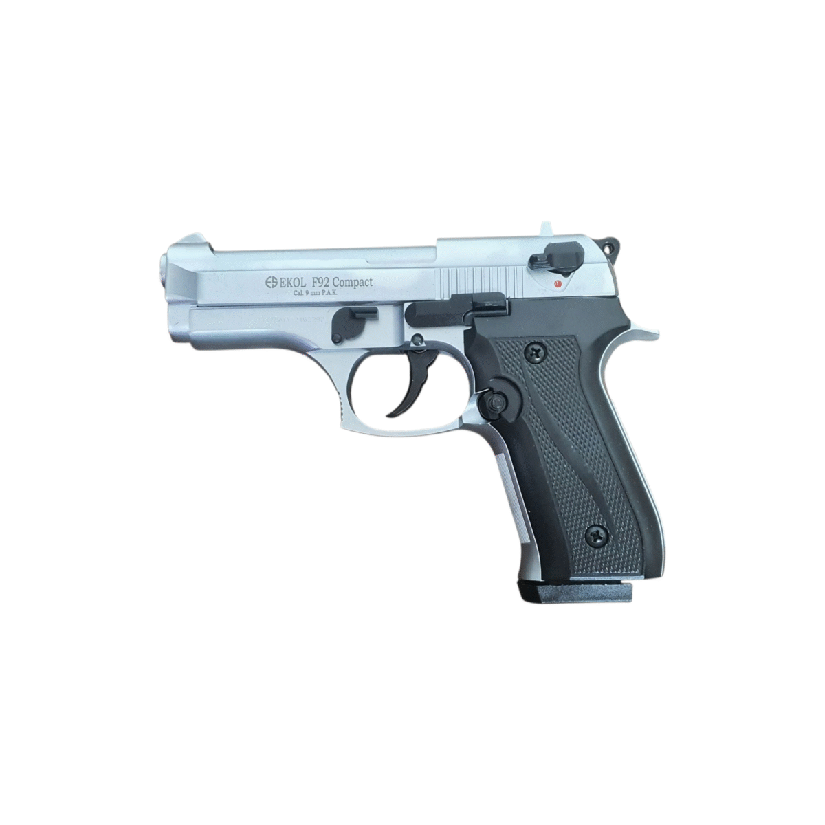 Ekol F92 Firat Compact Matte Chrome 9mm Pepper Blank Pistol