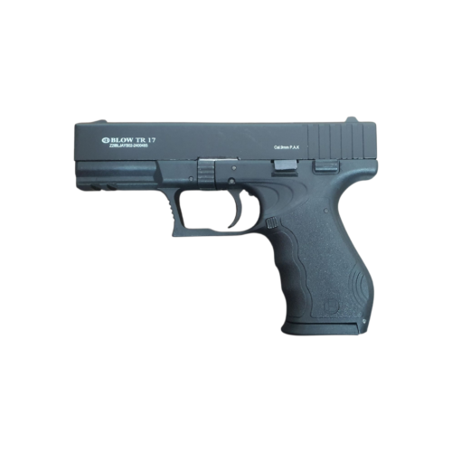 Photoroom-20241229_154243 (6) (8) Blow 17 Black 9mm Pepper Blank Pistol with tactical Picatinny rail