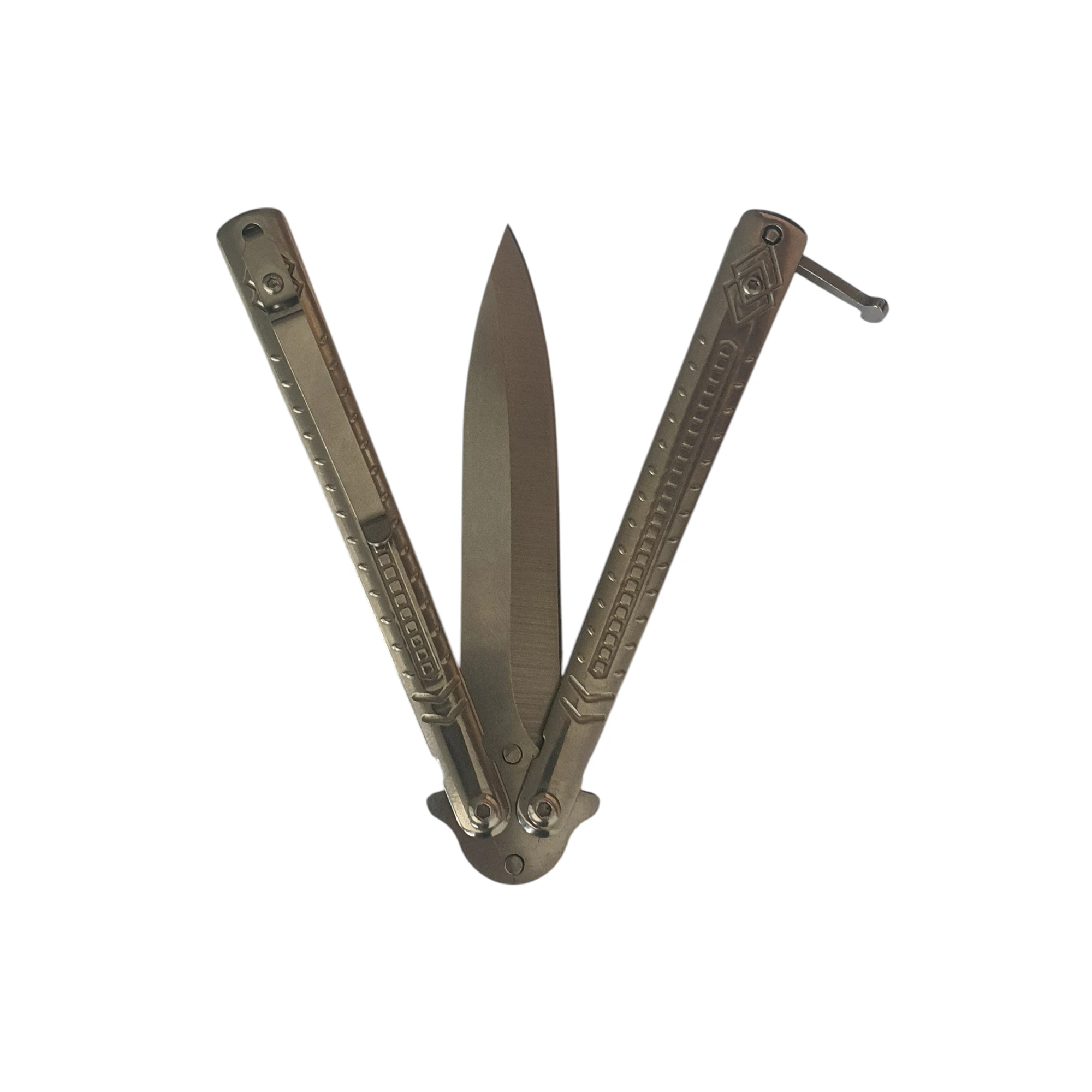 Silver Roncher Balisong Knife