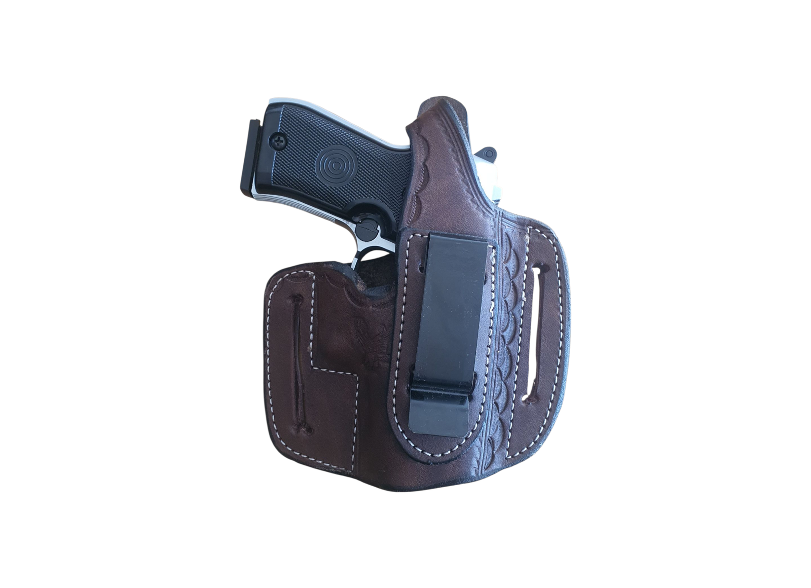 Brown Leather Holster w/ Clip RH - Image 5