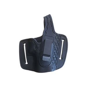 Black Bikini Leather Holster w/ Clip OWB/IWB RH