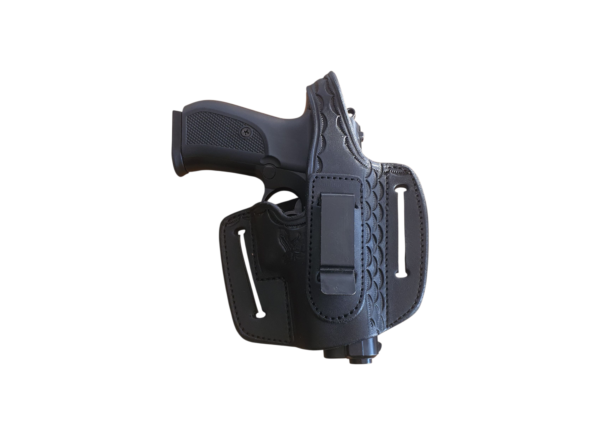 Black Bikini Leather Holster w/ Clip OWB/IWB RH