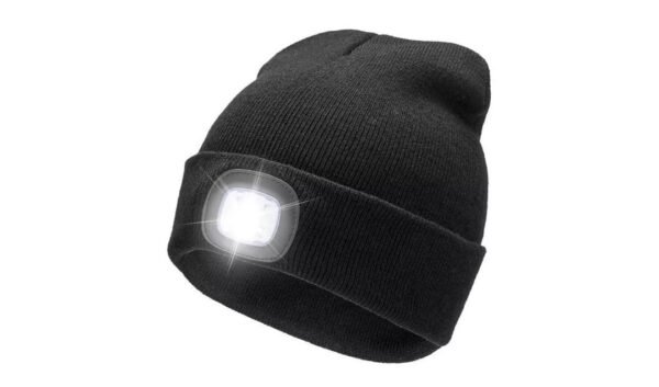 LED Beanie Hat Rechargeable Waterproof Tactical Light White Red LED