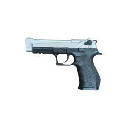 Blow TR9202 Chrome 9mm Pepper Blank Pistol with tactical Picatinny rail