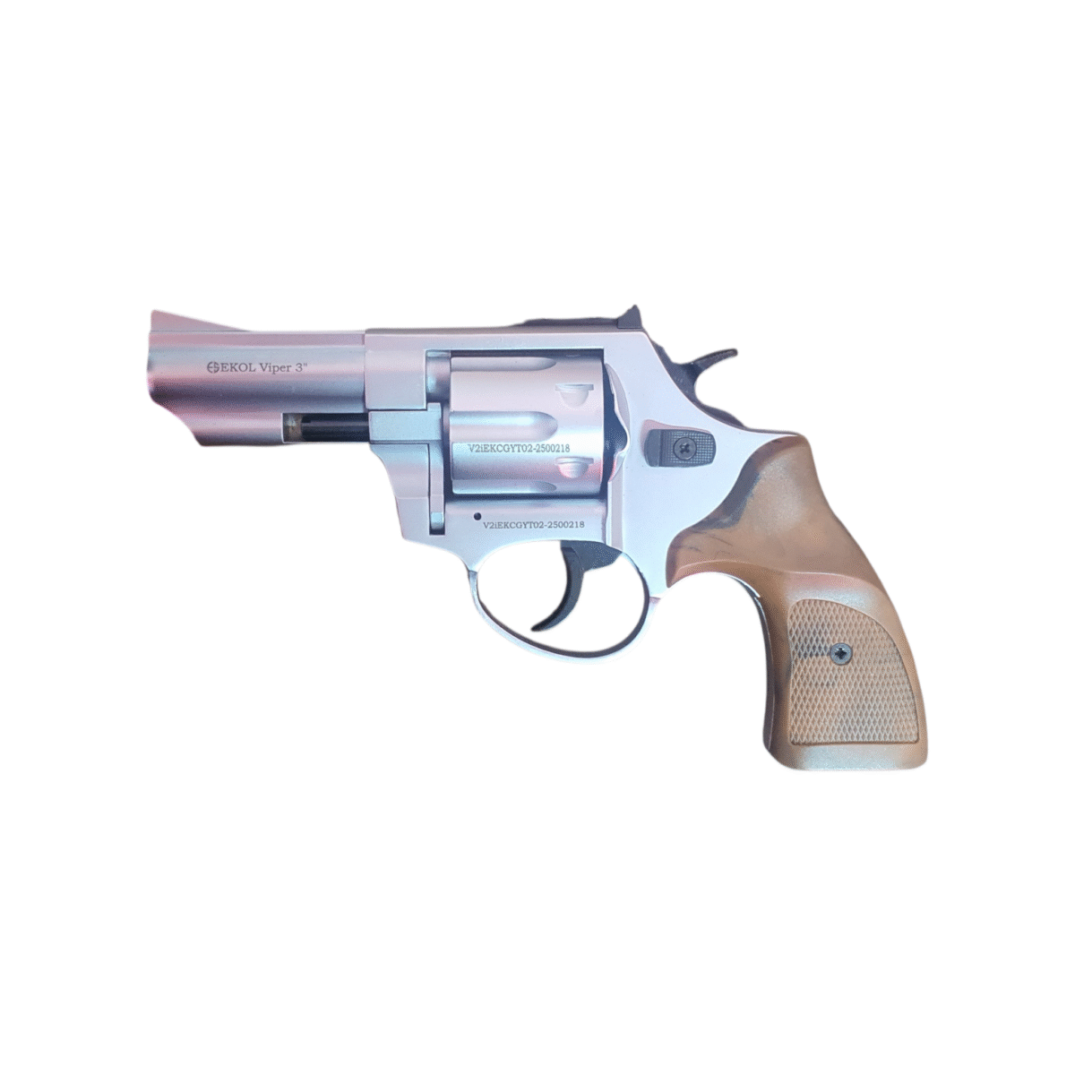 Ekol Viper 3” Matte Chrome 9mm Pepper Blank Revolver