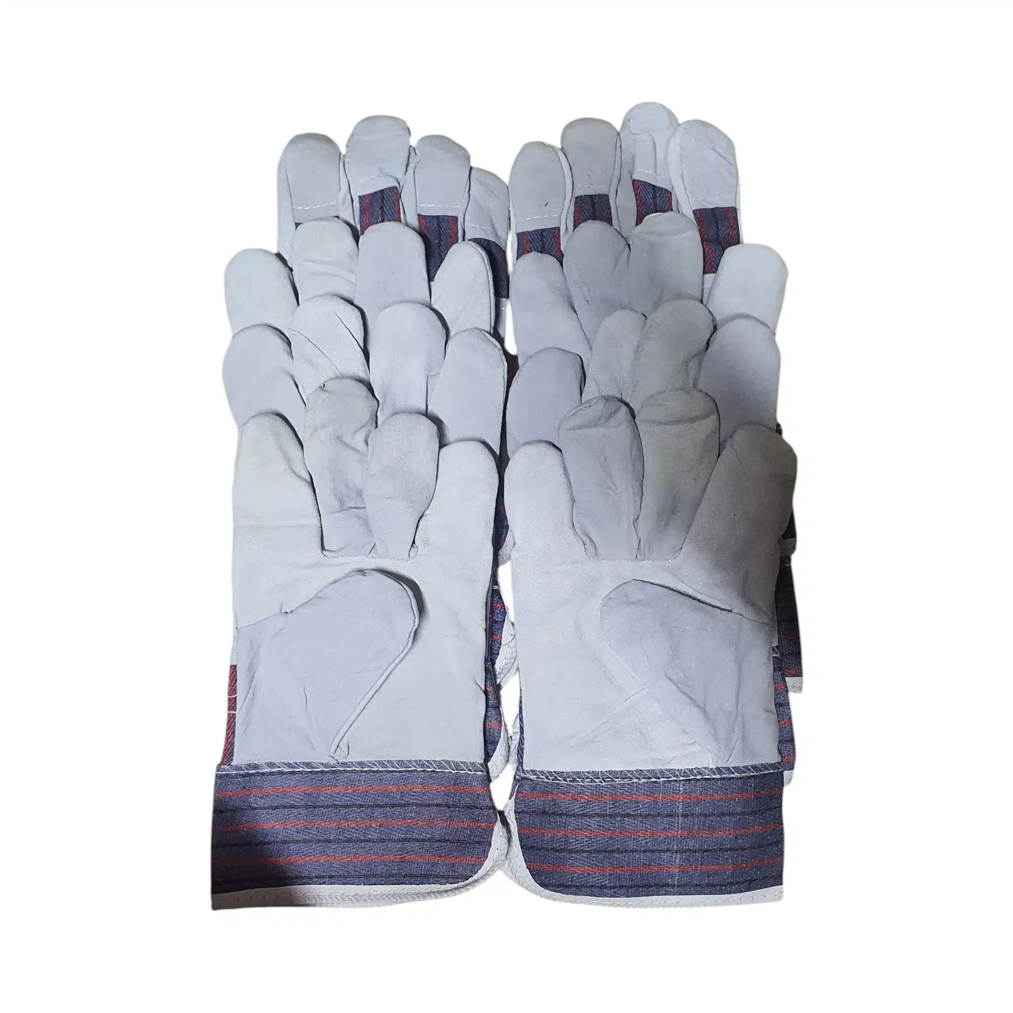 Candy Stripe Leather Rigger Gloves - 4 Pack