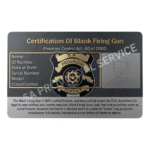 Blank Gun Licence Card