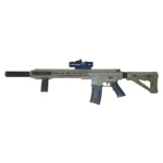 Electric Extended AR15 FDE Gel Blaster Rifle Combo