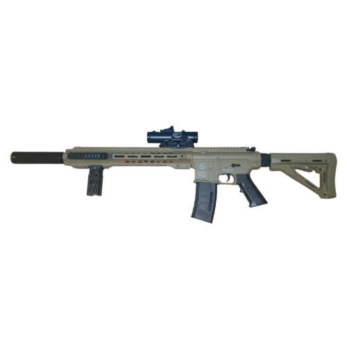 Electric Extended AR15 FDE Gel Blaster Rifle Combo