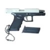 Glock 19 Silver Gun Keychain
