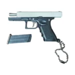 Glock 19 Silver Gun Keychain