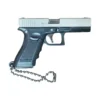 Glock 19 Silver Gun Keychain