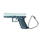 Glock 19 Silver Gun Keychain
