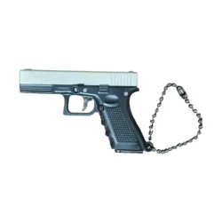 Glock 19 Silver Gun Keychain