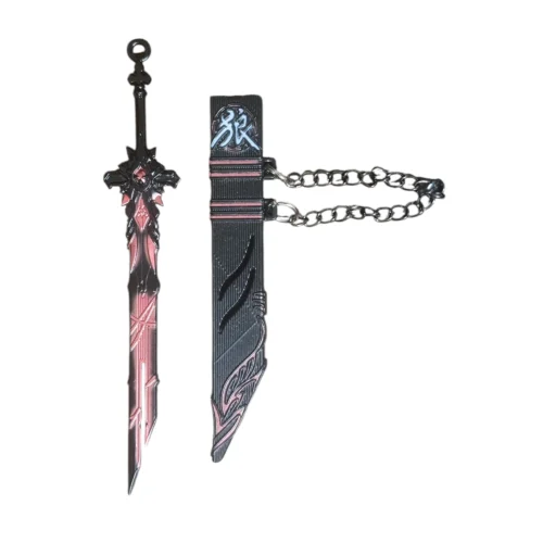 Frost-Vein Single-Edge Keychain Sword Miniature Sword Replica