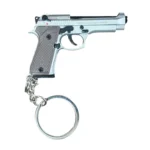 SA Provincial Service Products-Photoroom (47) Beretta 92 Gun Keychain - Polished Silver