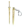 Crimson-Hilt Double-Edge Keychain Sword Miniature Blade Ornament