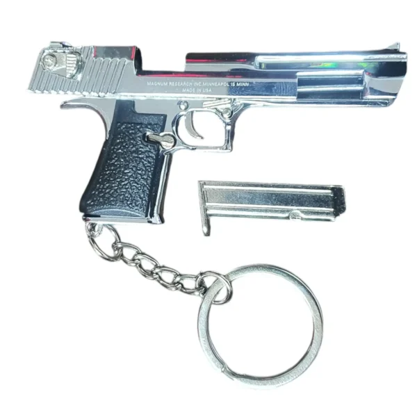 Desert Eagle Gun Keychain - Chrome