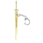 Crimson-Hilt Double-Edge Keychain Sword Miniature Blade Ornament
