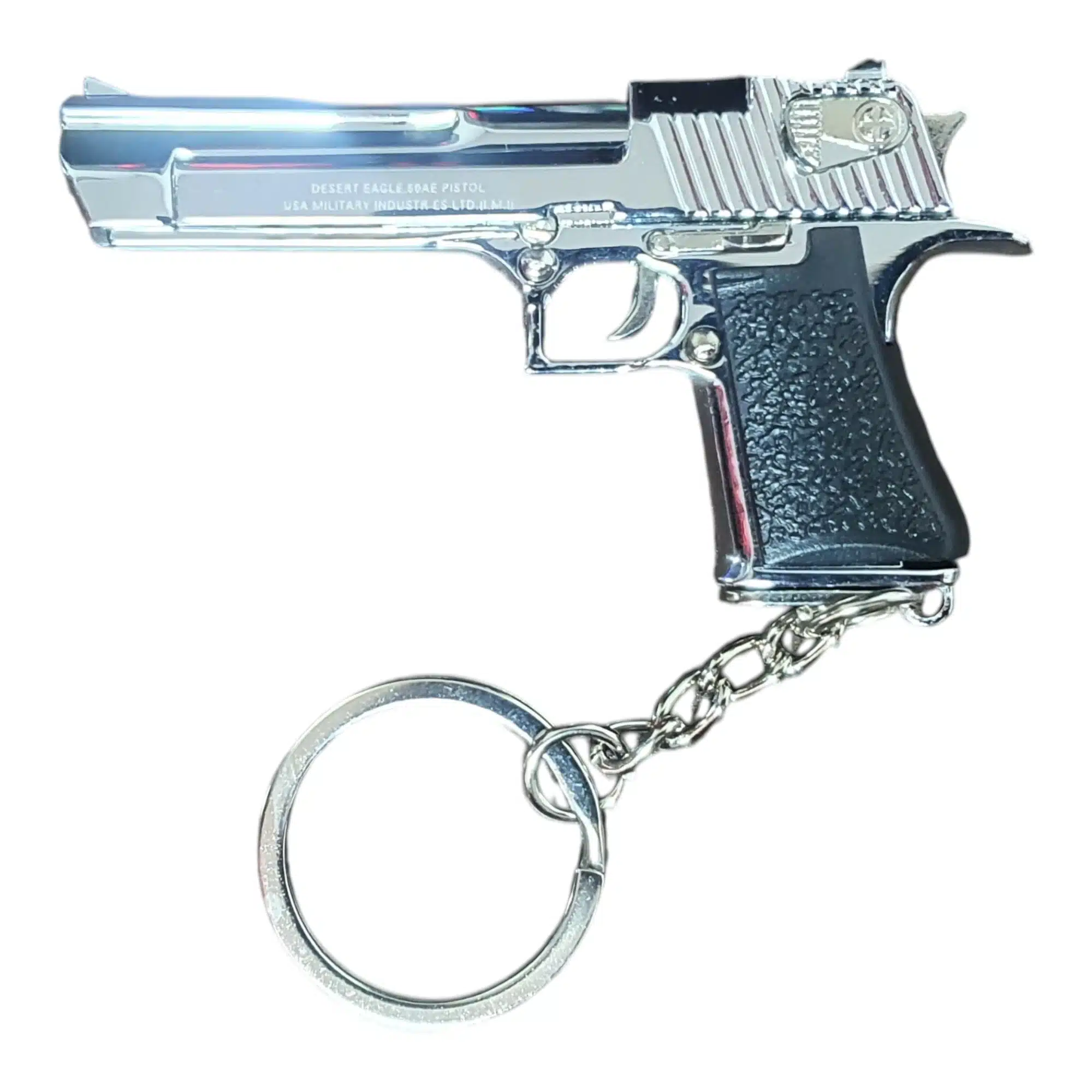 Desert Eagle Gun Keychain - Chrome