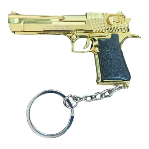 Desert Eagle Gold Gun Keychain