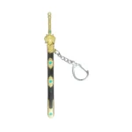 Majestic Emerald Guardian Sword Keychain Gold