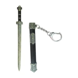 Copper-Crest Double-Edge Keychain Sword Miniature Weapon Replica