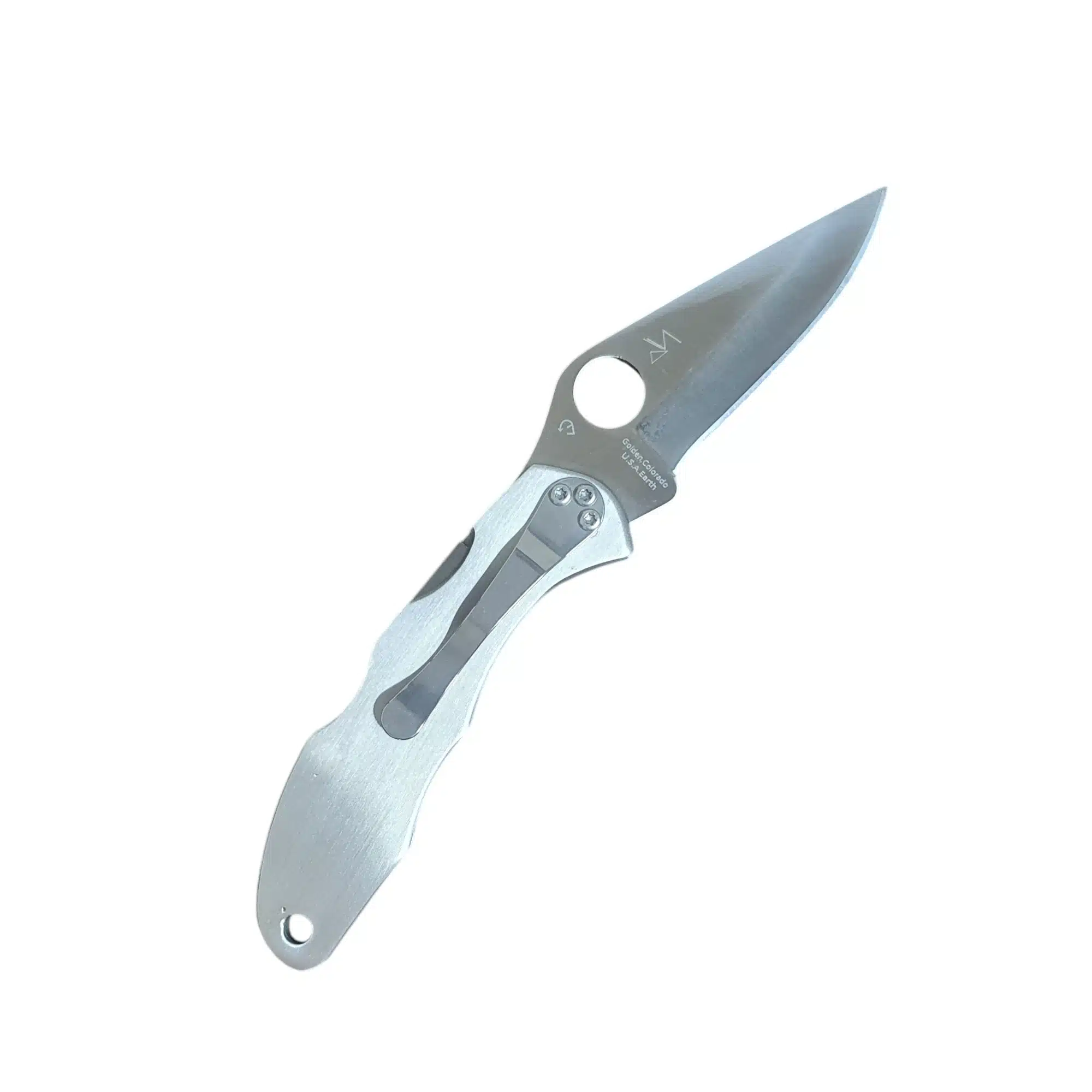 Spyderco Rookie Pocket Knife Silver