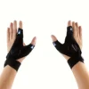 Pair of LED light gloves with illuminated finger openings and stretch elastic material Pair of LED light gloves with illuminated finger openings and stretch elastic material