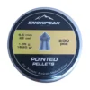 Snowpeak Pointed 5.5mm .22 calibre 16.20gr airgun pellets in a 250-pellet tin