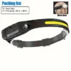 350 lumen motion sensor multifunction headlight with adjustable strap and LED light strip 350 lumen Motion Sensor Headlight with adjustable strap and LED light strip